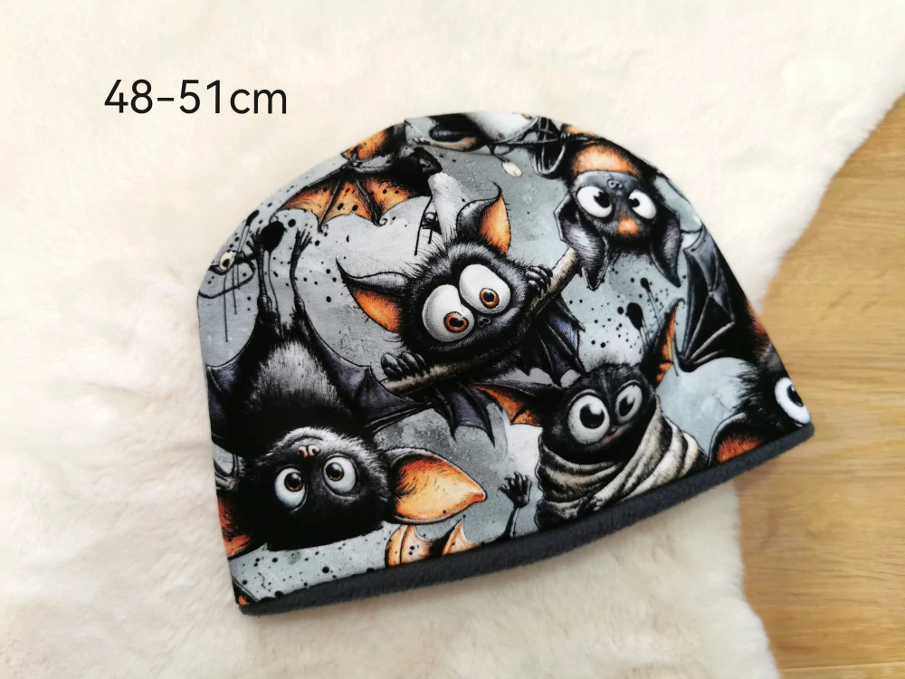 teplá čepice NETOPÝŘI - pro obvod 48-51cm (3-5 let)