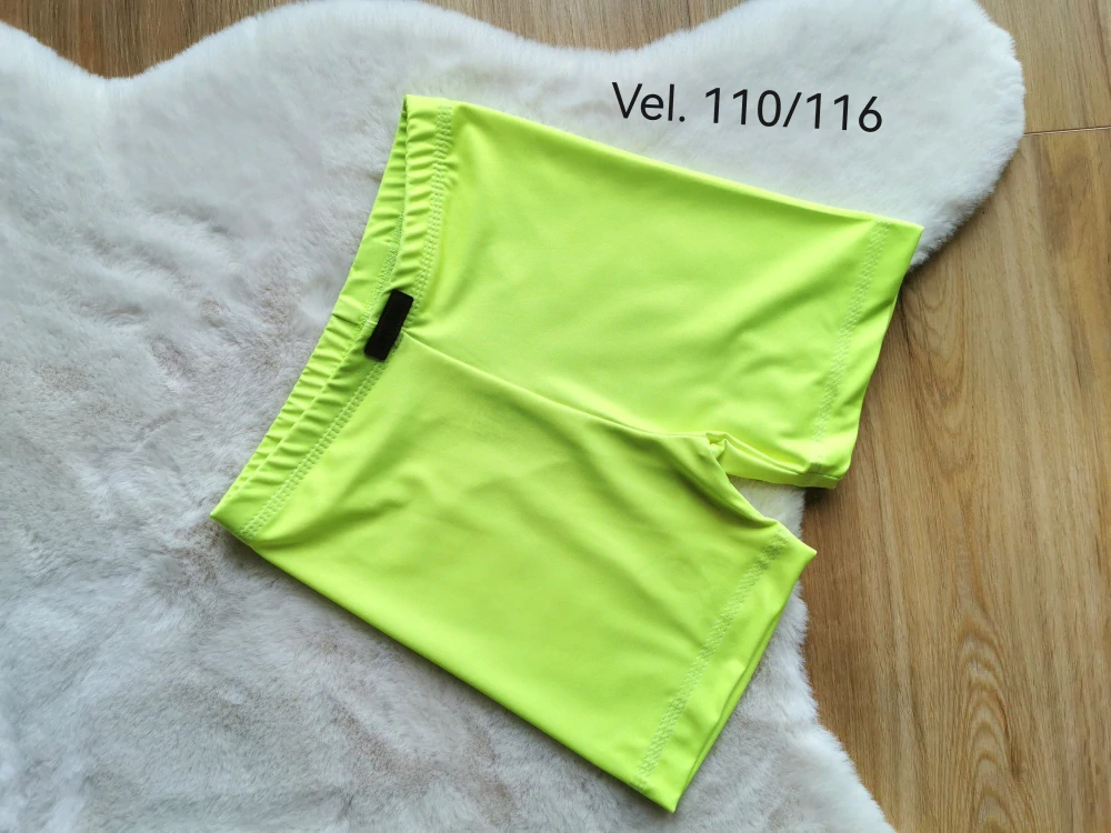 legínové funkční kraťásky - NEONOVĚ ŽLUTÉ - vel.110/116