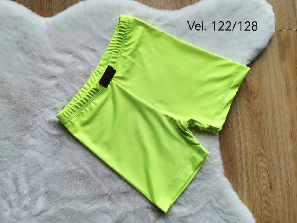 legínové funkční kraťásky - NEONOVĚ ŽLUTÉ - vel.122/128