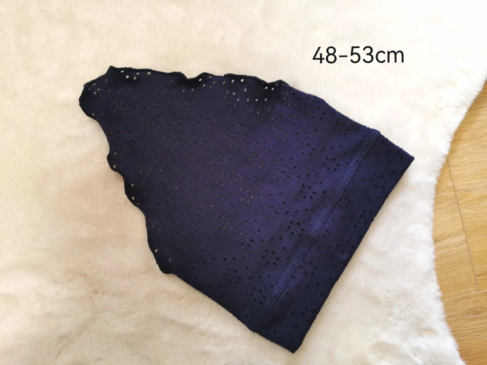 šátek na hlavu - tmavě modrý madeirový úplet - obvod 48-53cm