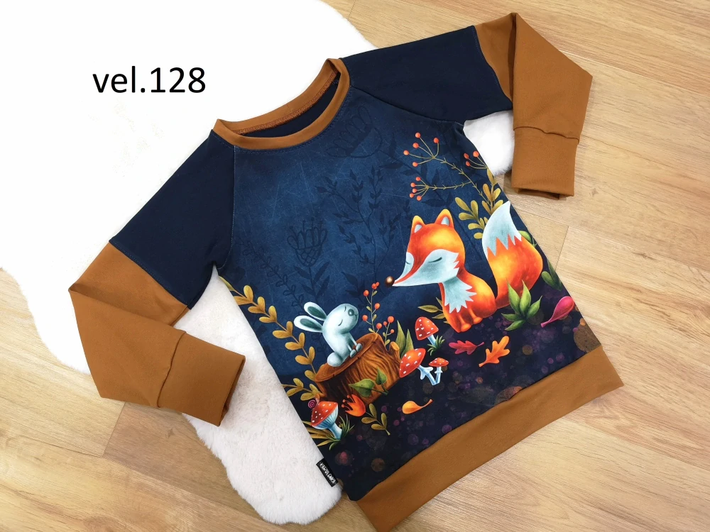 dětská mikina - liška a zajíc | vel.128