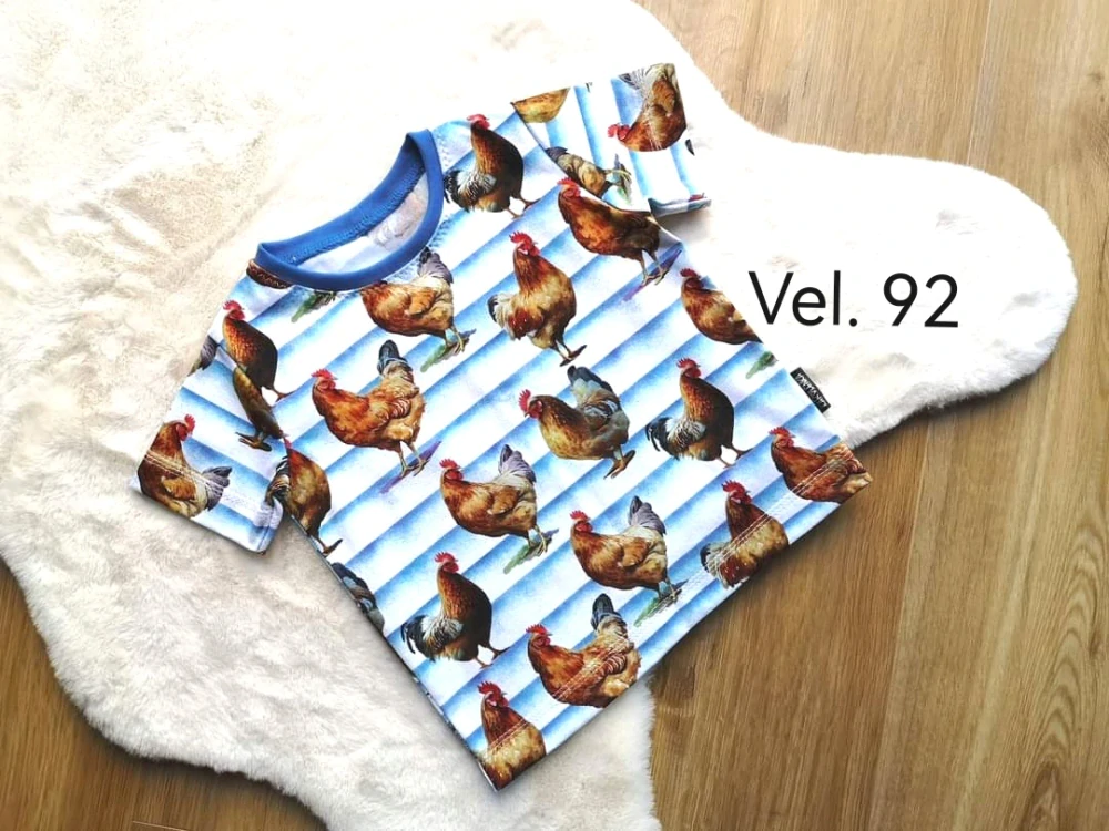 Tričko krátký rukáv - SLEPIČKY - vel.92