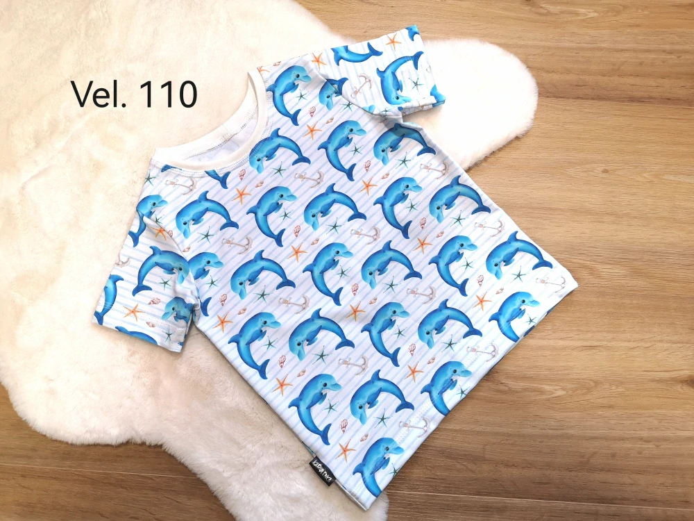 Tričko kr.rukáv - DELFÍNCI - vel.110