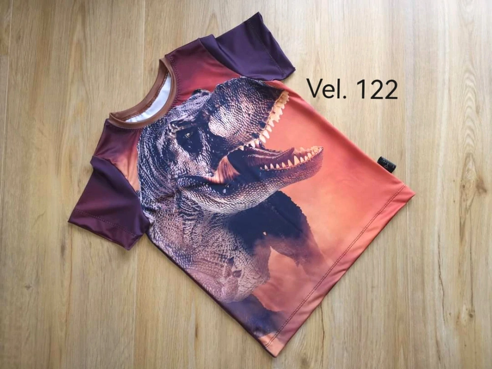 Tričko kr.rukáv - s panelem DINOSAURUS - vel.122