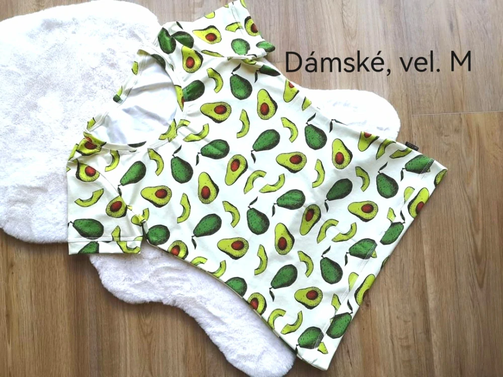 Dámské tričko kr.rukáv - AVOKÁDO, vel.M