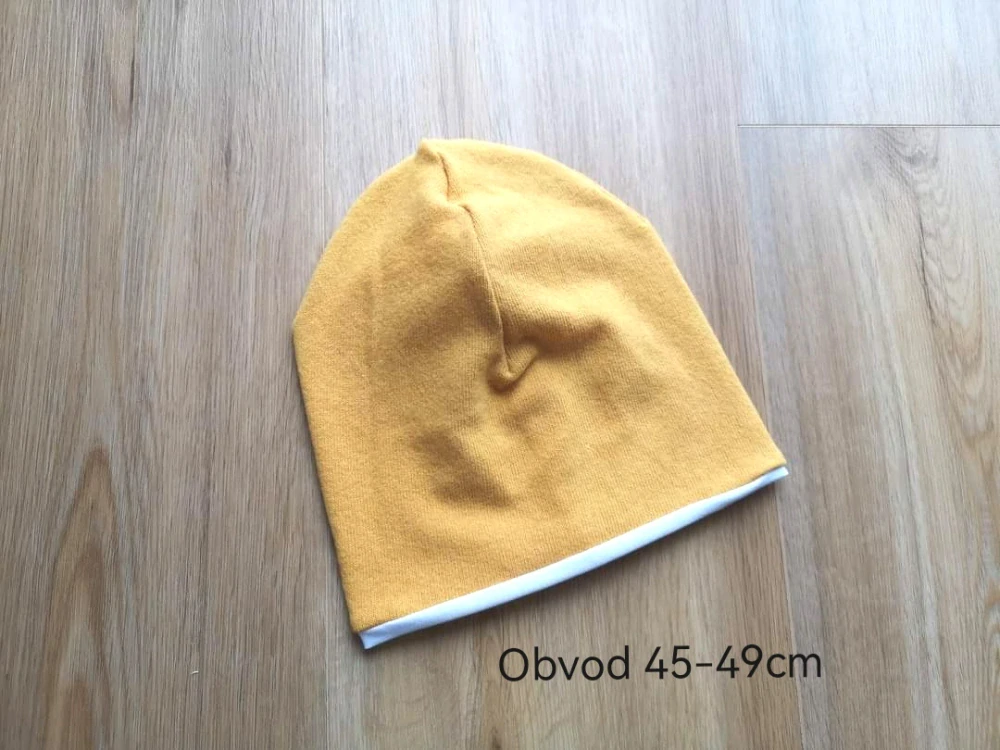 homeless dvouvrstvá čepice - HOŘČICOVÁ - pro obvod 45-49cm (1-3roky)