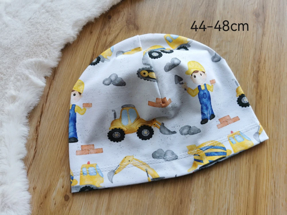 jednovrstvá čepice STAVBA - pro obvod 44-48cm (1-2roky)
