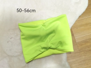 zateplený dvouvrstvý nákrčník - NEONOVĚ ŽLUTO-ZELENÝ - pro obvod 50-56cm (děti starší 5 let a více)