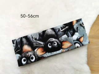 teplá čelenka NETOPÝŘI - pro obvod 50-56cm (5 let a více nebo jako menší dospělácká)