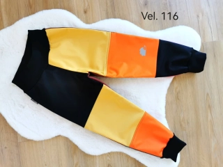 Dětské zimní softshellové kalhoty s fleecem - barevné - vel.116