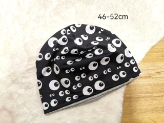 dvouvrstvá klasická čepice - OČIČKA - obvod 46-52cm (1-6let)