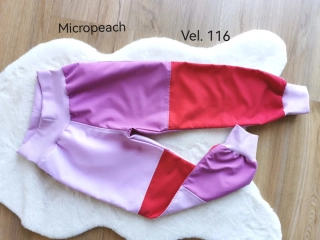 Kalhoty z micropeache - JEDNOBAREVNÉ LILA, ŠEŘÍK, ČERVENÁ - vel.116