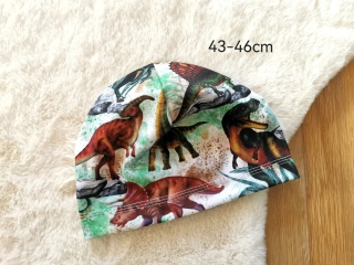 jednovrstvá čepice DINOSAUŘI - obvod 43-46cm (6měsíců-1rok)