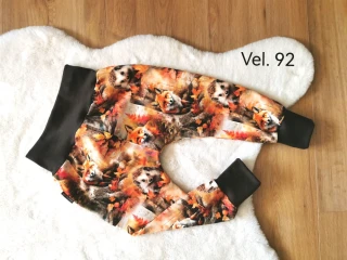  tepláky - LIŠKY, čokoládový náplet - vel.92