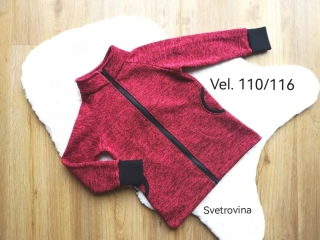 dětská teplejší mikina - třešňová | vel.110/116
