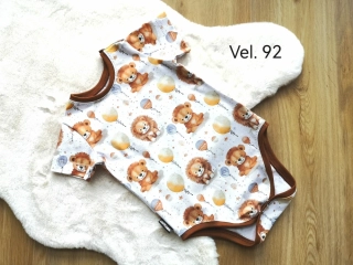 Bodyčko kr.rukáv - LVÍČCI - vel.92