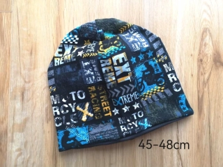 klasická dvouvrstvá čepice - EXTREME - pro obvod 45-48cm (1-2roky)