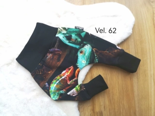 tepláčky - CHAMELEONI a LEGUÁNI, černý náplet - vel.62