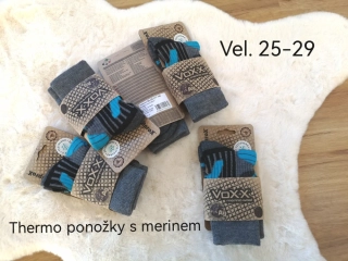 DĚTSKÉ THERMO PONOŽKY VoXX S MERINEM (testováno v Antarktidě) - vel.25-29