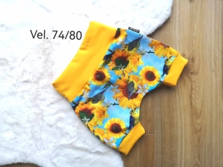 kraťásky - PTÁČCI SE SLUNEČNICEMI - vel.74/80