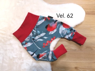 tepláčky - PTÁČCI HÝLI, červené náplety - vel.62