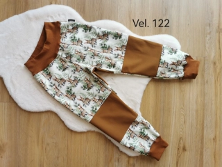 Dětské zimní softshellové kalhoty s fleecem - zajíčci - vel.122