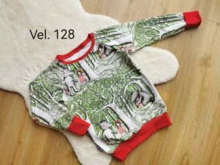 dětská mikina - holčička a vlk | vel.128