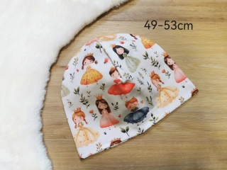 jednovrstvá čepice PRINCEZNY - pro obvod 49-53cm (4-7 let)