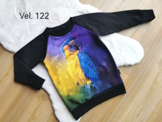 dětská mikina - papoušek | vel.122
