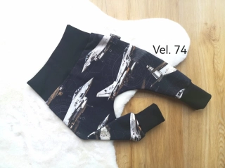 tepláčky -STÍHAČKY, černý náplet - vel.74