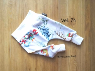 teplejší tepláčky - SNĚHULÁCI - vel. menší74