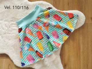 půlkolová sukýnka - ZRMZLINKY - vel.110/116