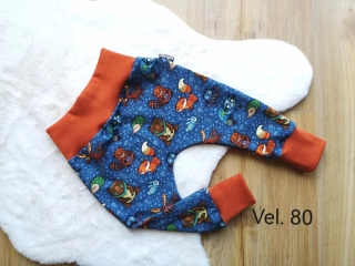 tepláčky - LESNÍ ZVÍŘÁTKA, cihlový náplet - vel.80