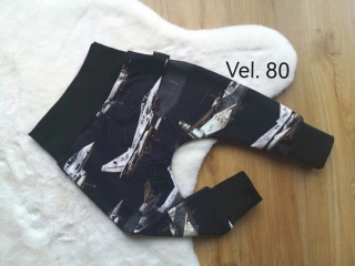tepláčky - STÍHAČKY, černý náplet - vel.80