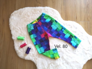 legíny - vzor BAREVNÉ KRYCHLE - vel.80