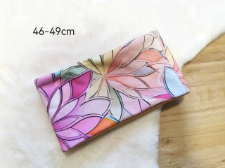 zateplený dvouvrstvý nákrčník - KVĚTINOVÁ MOZAIKA - pro obvod 46-49cm (1-3 roky)