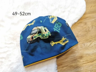 klasická dvouvrstvá čepice - ZÁCHRANÁŘI - obvod 49-52cm (4-6let)