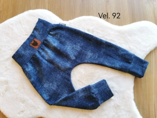 tepláky - IMITACE JEANS - NÁMOŘNICKY MODRÉ - vel.92