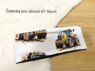 čelenka STAVEBNÍ STROJE - pro obvod 47-54cm (2-8 let)